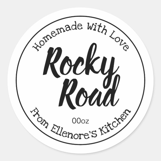Sticker Rond Rocky Road (Devant)