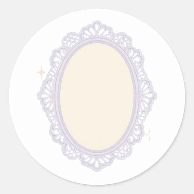 Sticker Rond Rococo cameo frame (Devant)