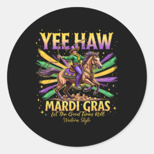 Sticker Rond Rodeo Parade Festive porter costume Vintage Yee Ha