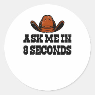 Sticker Rond Rodeo Western Cowboy Wild West Bull