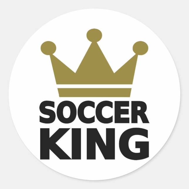 Sticker Rond Roi de football (Devant)
