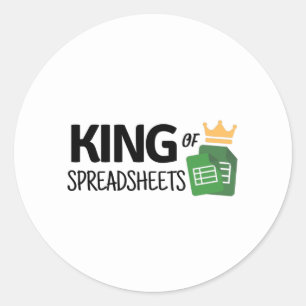 Sticker Rond Roi des feuilles de calcul