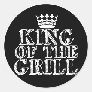 Sticker Rond Roi du Grill