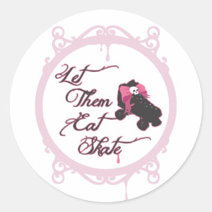 Sticker Rond Roller Derby - Laissez-Les Manger Du Patinage