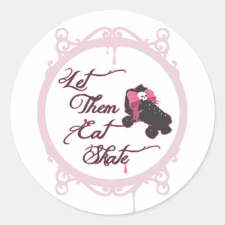 Sticker Rond Roller Derby - Laissez-Les Manger Du Patinage