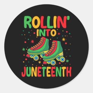 Sticker Rond Rolling In Junetten Girls Histoire Noire Afrique