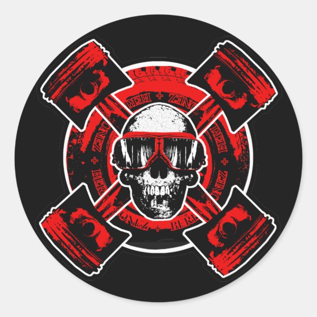 Sticker Rond RollingBonez - Nitro Pilot (Devant)