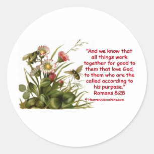 Sticker Rond Romains 8:28 Bee Motif