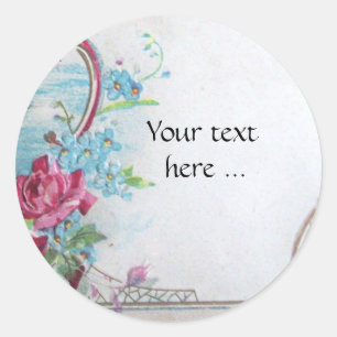 STICKER ROND ROMANTIQUE