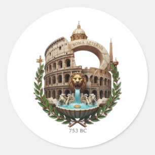 STICKER ROND ROME