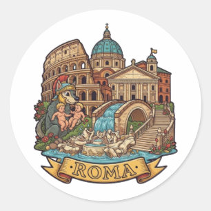 STICKER ROND ROME