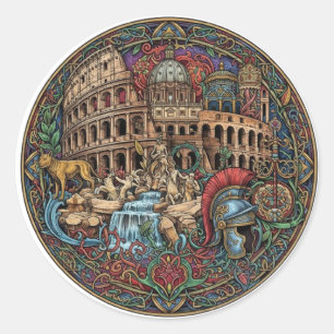 STICKER ROND ROME