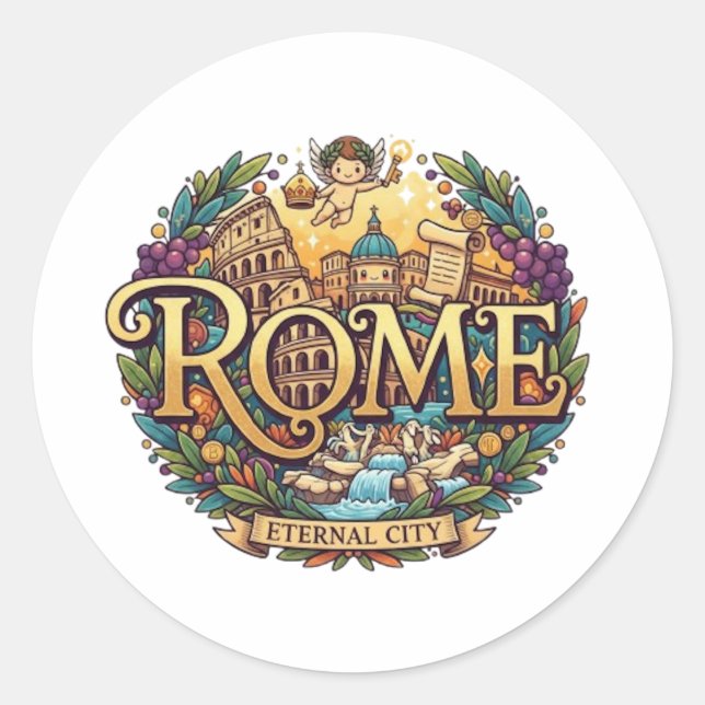 STICKER ROND ROME (Devant)