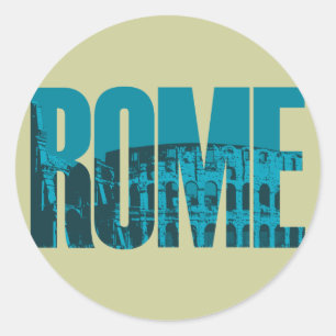 Sticker Rond Rome Graphic
