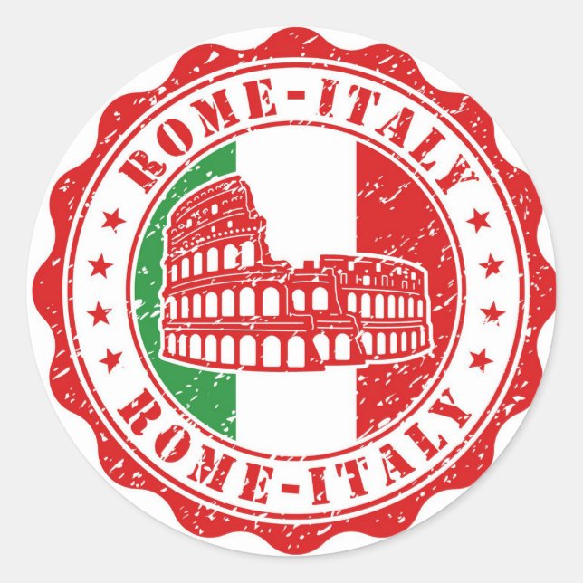 Sticker Rond Rome Italie (Devant)