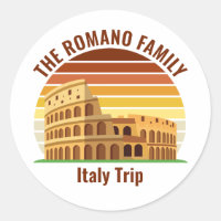 Rome Italie Famille Voyage Colisée Coucher de sole