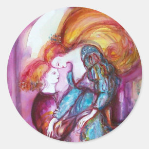 Sticker Rond ROMEO ET JULIET Romantique Saint Valentin