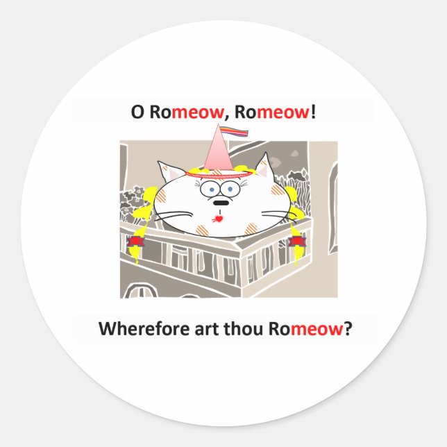 Sticker Rond Romeow (Devant)