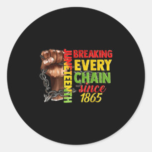 Sticker Rond Rompre chaque chaîne depuis 1865 Femmes Hommes Jun