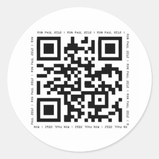 Sticker Rond Ron Paul 2012