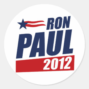 STICKER ROND RON PAUL 2012