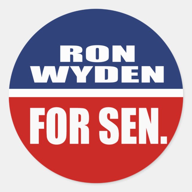 STICKER ROND RON WYDEN AU SÉNAT (Devant)