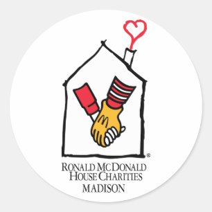 Sticker Rond Ronald McDonald Hands