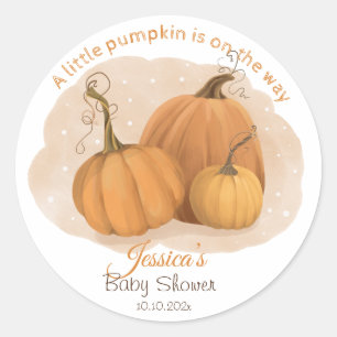 Sticker Rond Rond adhésif classique Baby Shower aquarelle citro