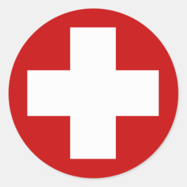 Sticker Rond Rond-point d'urgence de la Croix-Rouge suisse