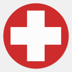 Sticker Rond Rond-point d'urgence de la Croix-Rouge suisse