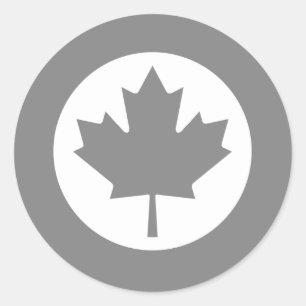 Sticker Rond Rondeau canadien de feuille d'érable de RAF MODÉ