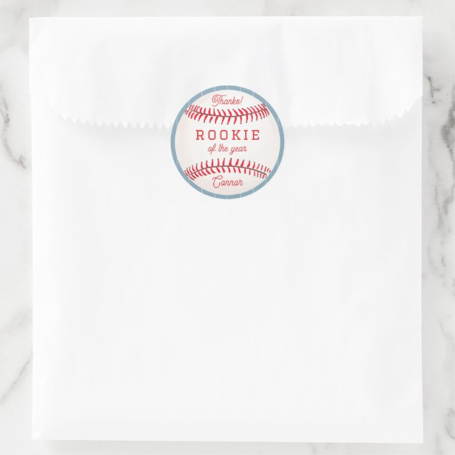Sticker Rond Rookie de l'année Anniversaire Faveur (Sac)