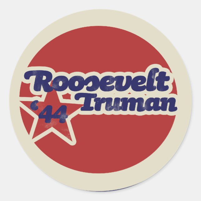 Sticker Rond Roosevelt Truman 44 (Devant)