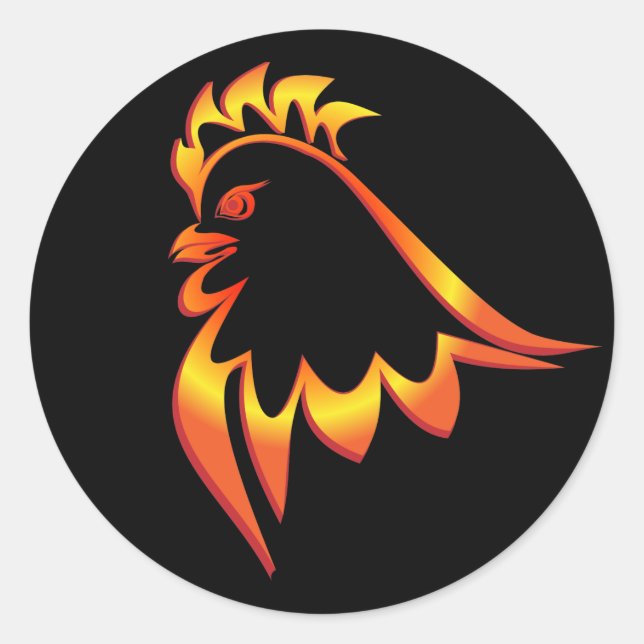 Sticker Rond Rooster (Devant)