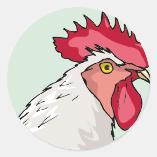 Sticker Rond Rooster