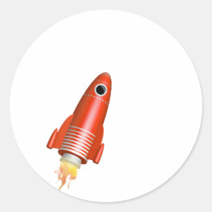 Sticker Rond Roquette rouge