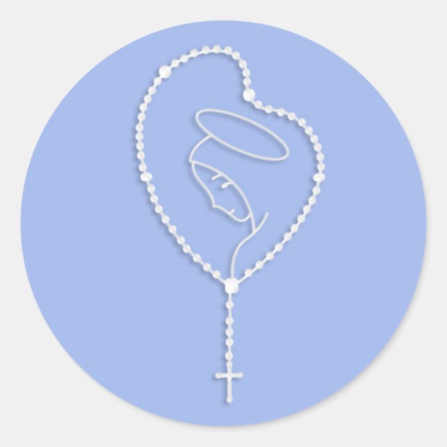 Sticker Rond Rosaire MARY (Devant)