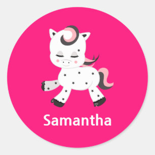 Sticker Rond rose