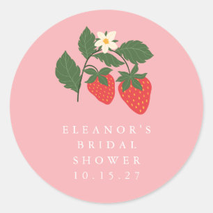 Sticker Rond Rose Ancien Fête de Mariage Bohème Personnalisée