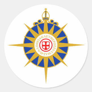 Sticker Rond Rose anglican