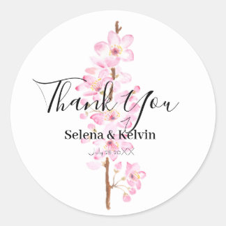 sticker rond rose cerise fleurs fleurs de fleur