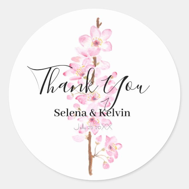 sticker rond rose cerise fleurs fleurs de fleur (Devant)