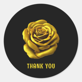 Sticker rond Rose classique en or