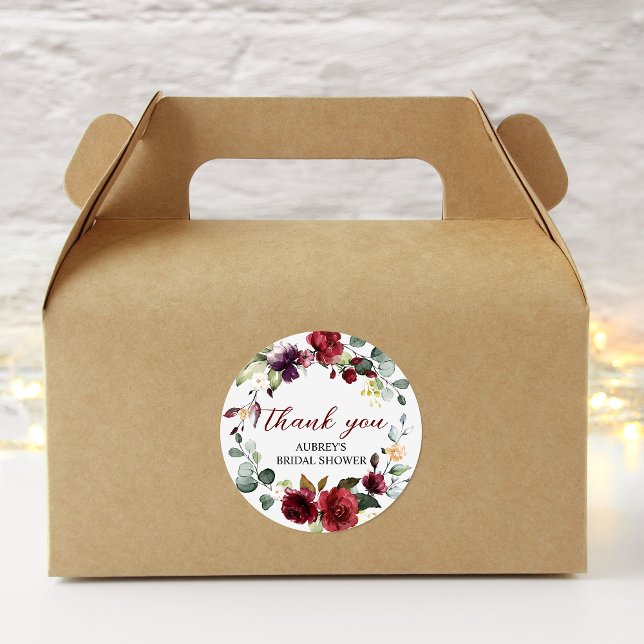 Sticker rond Rose de Bourgogne (Créateur téléchargé)