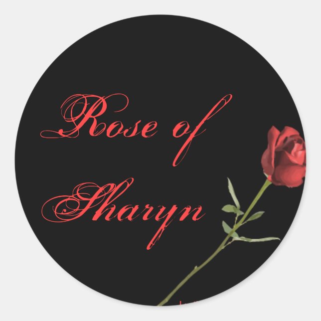Sticker Rond Rose de sharyn (Devant)