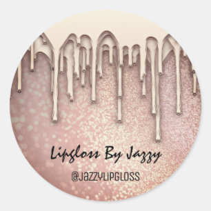 Sticker Rond Rose d'emballage pour petites entreprises