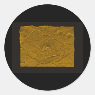 Sticker Rond Rose d'or profond intégré