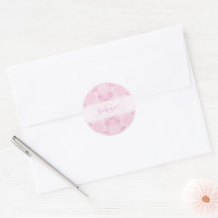 Sticker Rond Rose Dusky personnalisé Grand Millennial Mandala