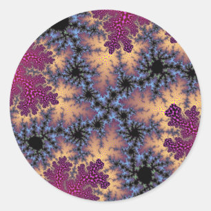 Sticker Rond Rose et Peach Speckle