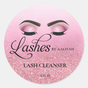 Sticker Rond Rose Glam Parties scintillant Lash Bain Shampoo ne